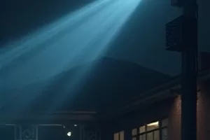 《信号灯以北》雪夜路口红灯映在湿漉漉的地面